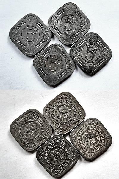 4 X 5 cent 1914-1943, Verzenden, Koningin Wilhelmina