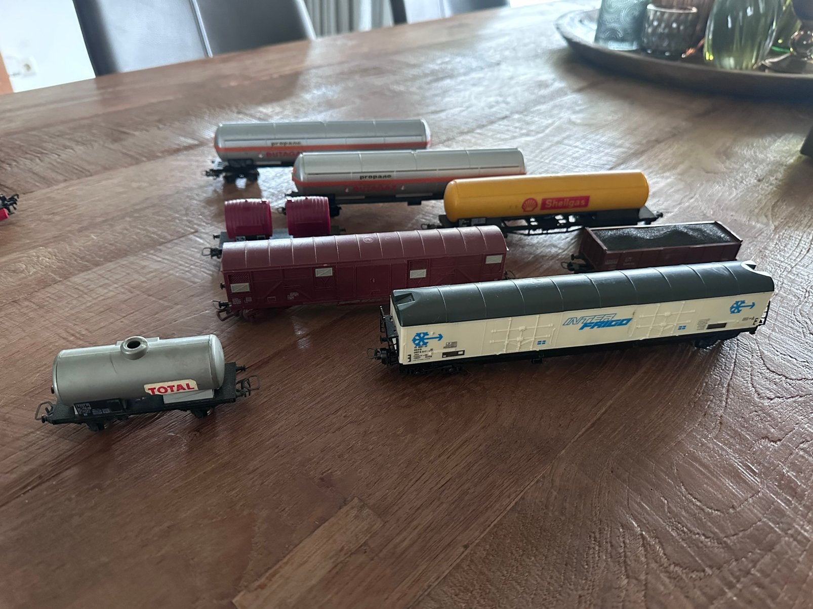 8 goederenwagons HO lima, Ophalen, Gebruikt, Gelijkstroom, Wagon