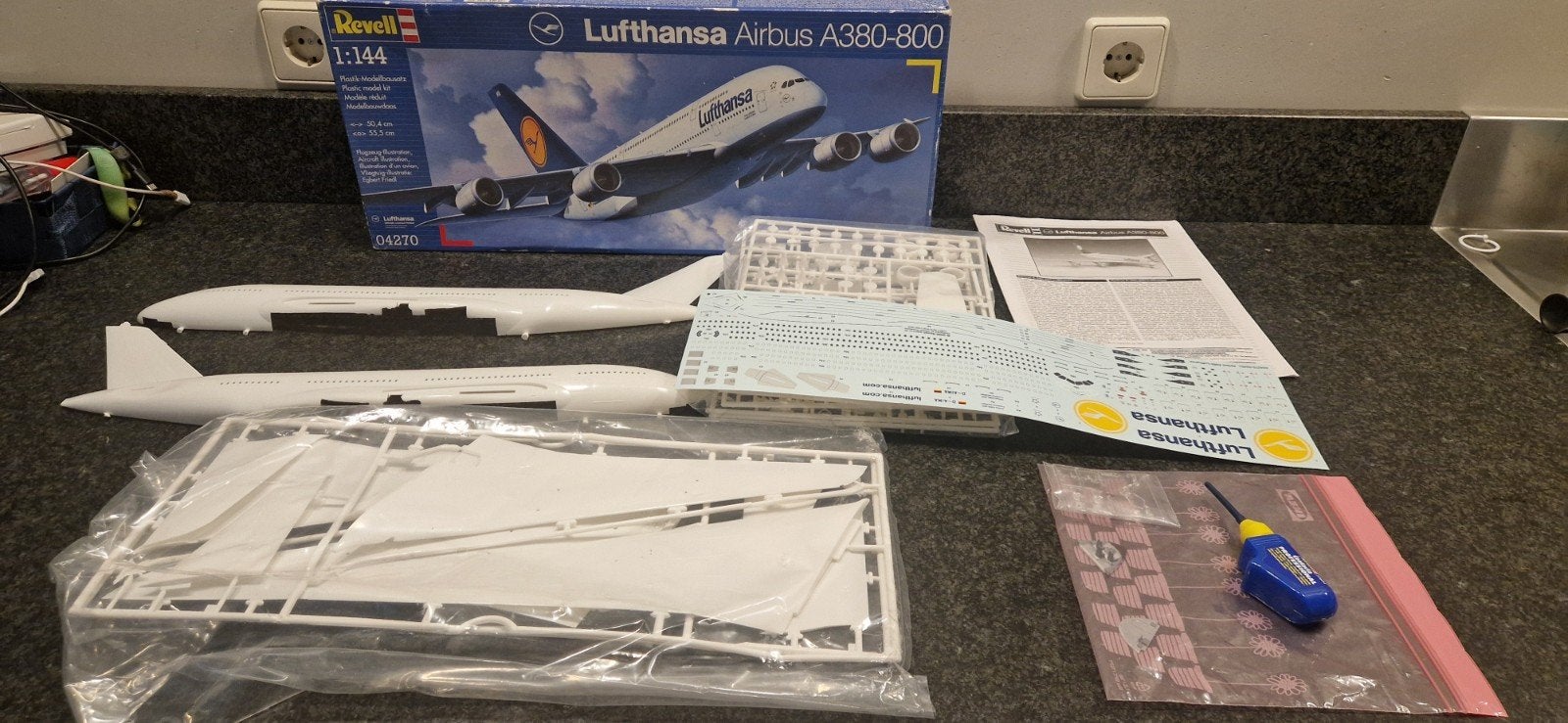 Lufthansa airbus A380-800 Revell modelbouwkit, 1:72 tot 1:144, Revell, Nieuw, Ophalen of Verzenden