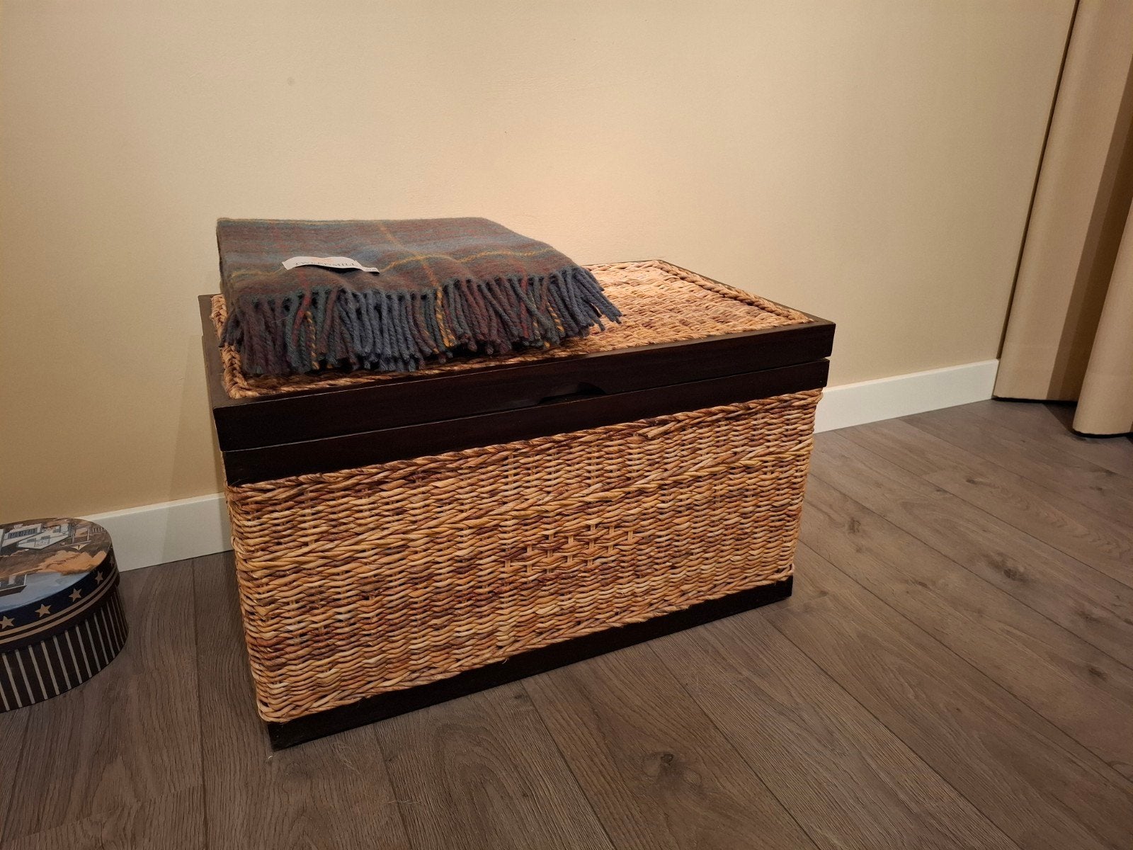 Mand opbergkist, Huis en Inrichting, Woonaccessoires | Kisten, Ophalen, Minder dan 50 cm, 50 tot 100 cm, Zo goed als nieuw