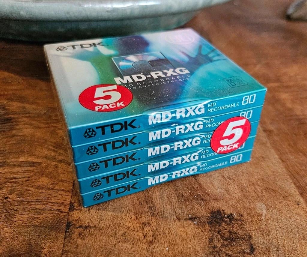 TDK MD-RXG 80 Minidisc (5-pack) - Nieuw in verpakking, Ophalen of Verzenden, Overige typen