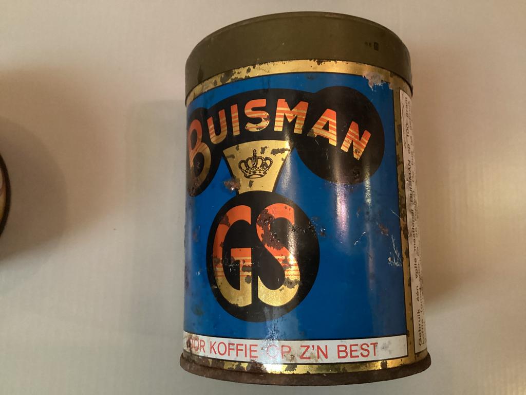 Oud Buisman blik., Verzamelen, Ophalen of Verzenden, Gebruikt, Koffie