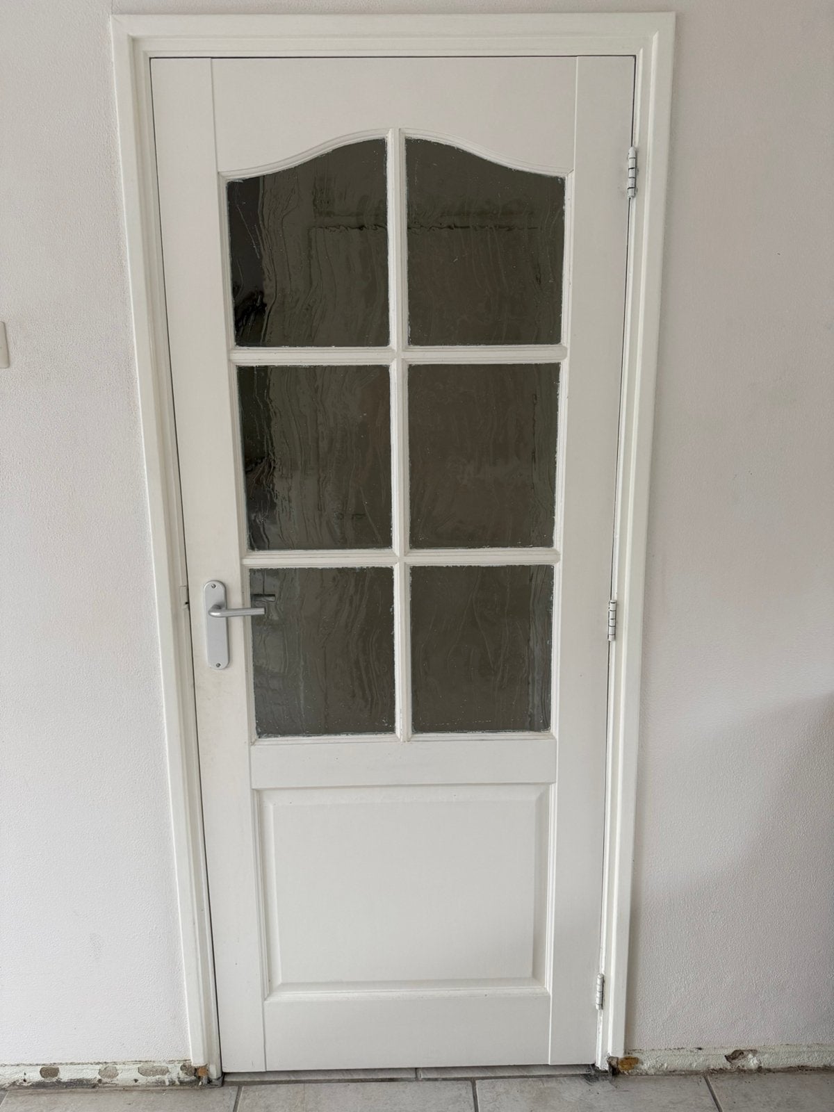 2x deuren met glas, Ophalen, Gebruikt, 80 tot 100 cm, Binnendeur