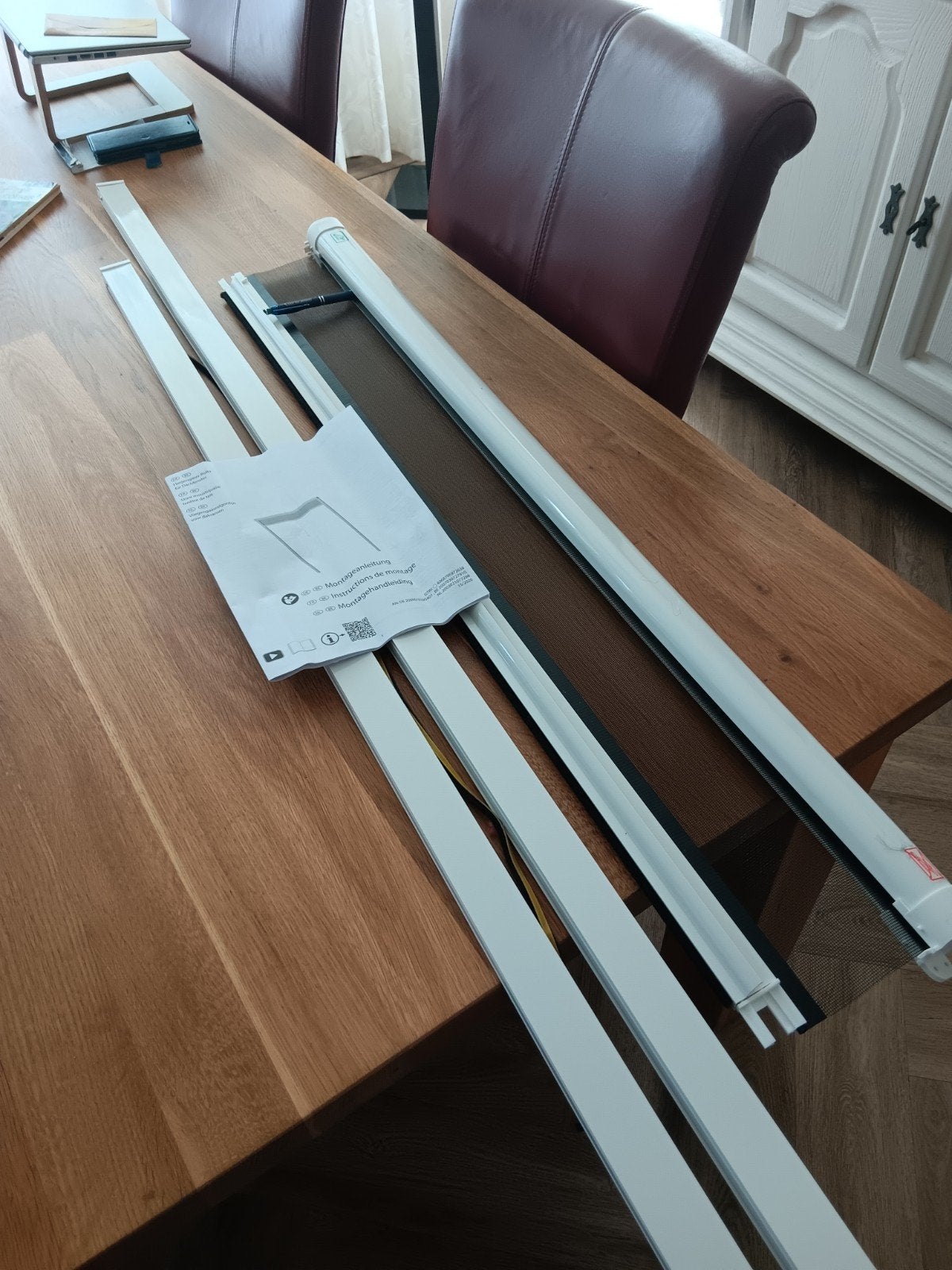 Witte profiel, zwart gaas, Ophalen, 80 tot 120 cm, 120 tot 160 cm, Nieuw