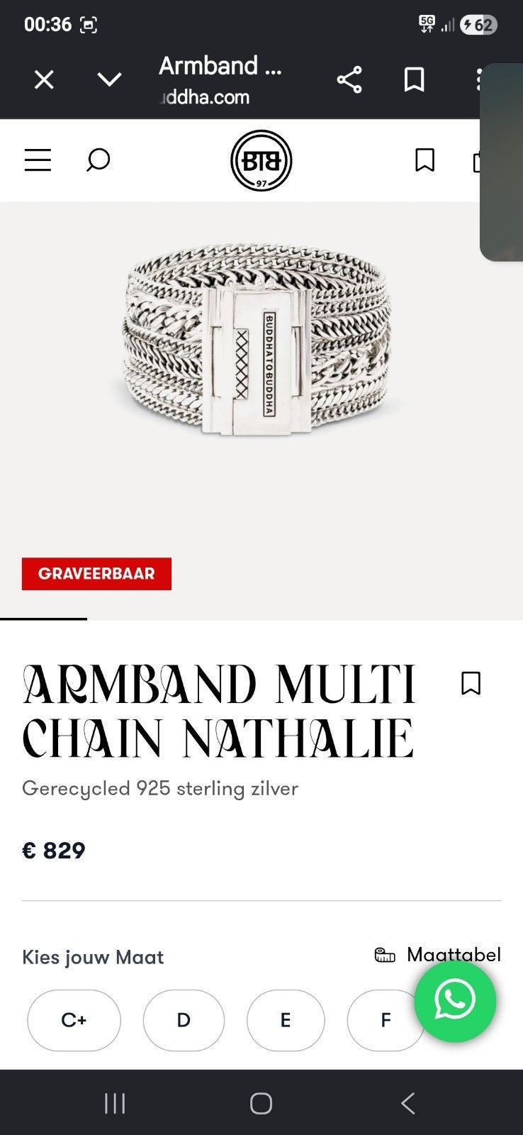 Buddha to Buddha, Ophalen of Verzenden, Zo goed als nieuw, Zilver, Zilver