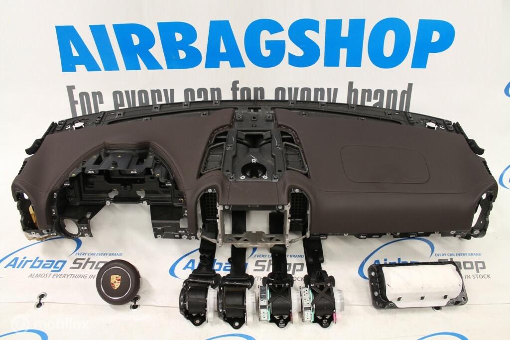 Airbag set - Dashboard bruin leder Porsche Cayenne (2017-..), Auto-onderdelen, Dashboard en Schakelaars
