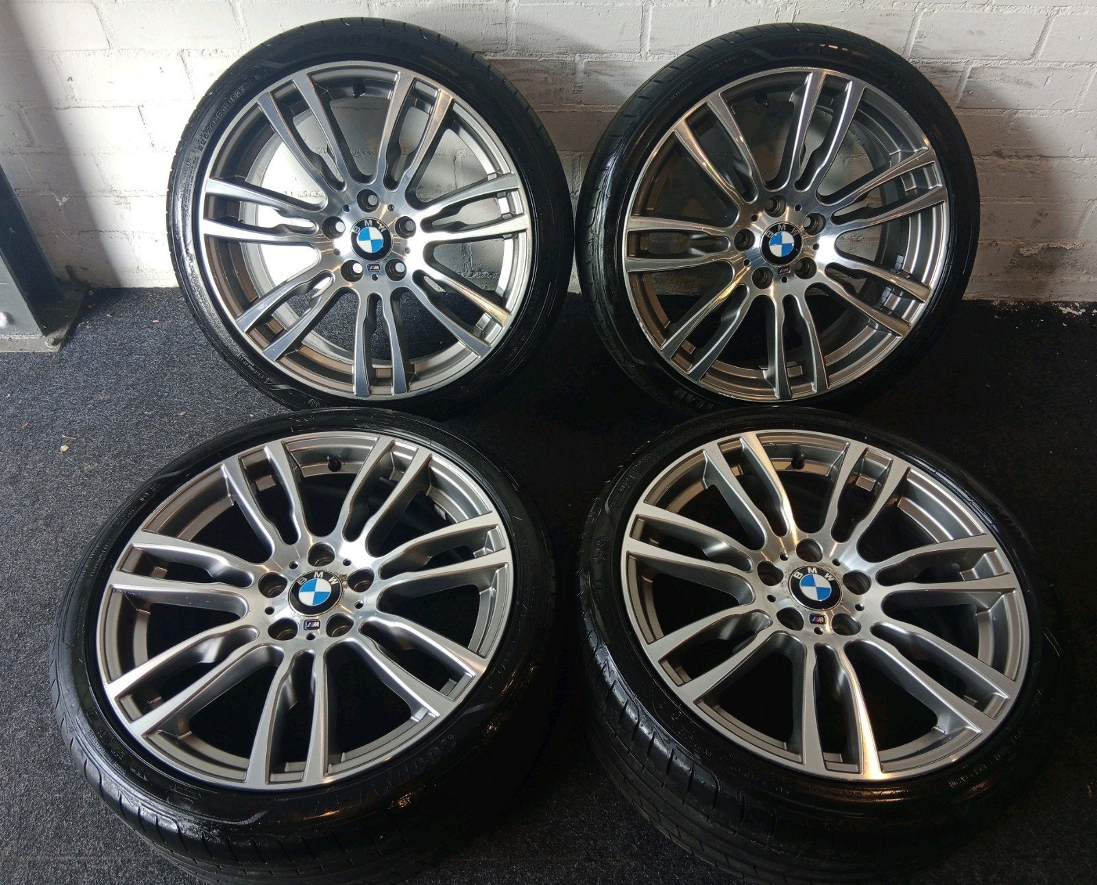 BMW 19" Styling 403M Breedset velgen met banden F30 F31 F32, Gebruikt, 255 mm, Banden en Velgen, Personenwagen