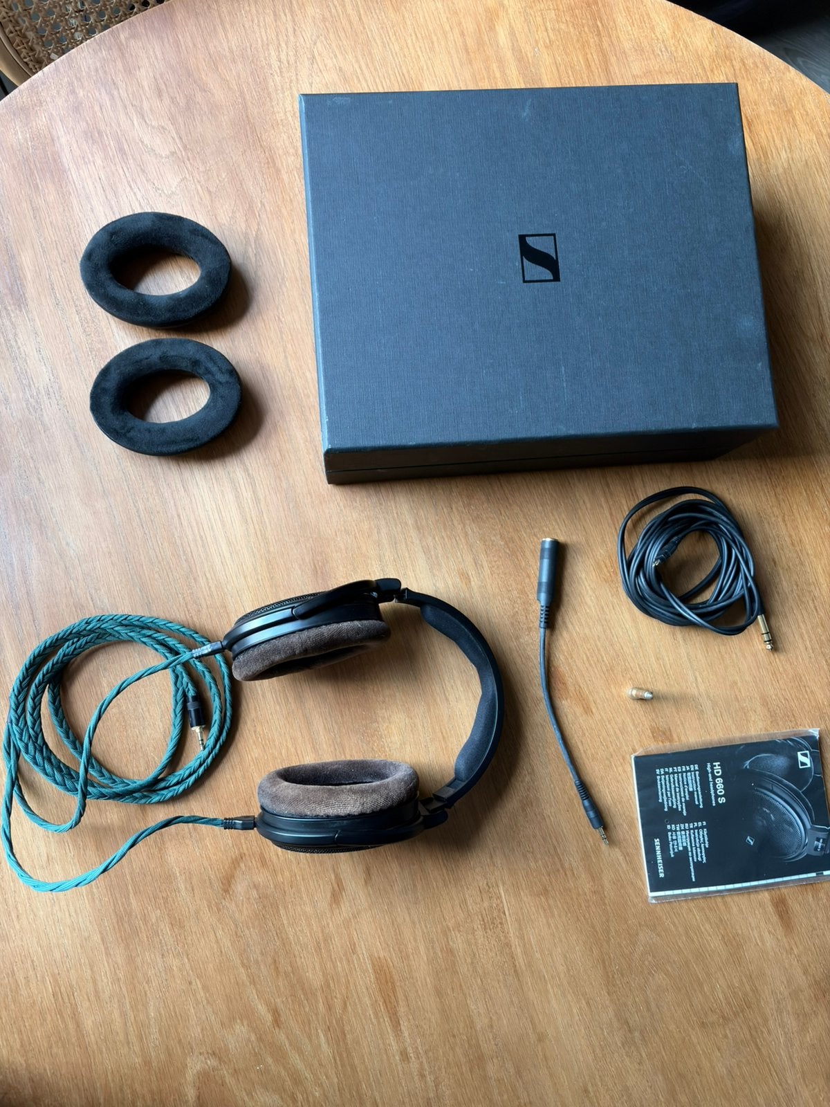 Sennheiser HD 660S + custom kabel + originele kabel + doos, Ophalen of Verzenden, Zo goed als nieuw, Sennheiser
