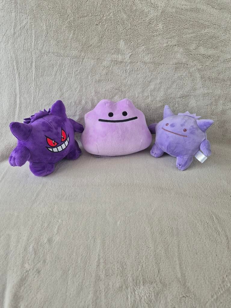 Pokémon Knuffels Gengar, Ditto & Ditto als Gengar - NIEUW, Kinderen en Baby's, Speelgoed | Knuffels en Pluche, Paars, Overige typen