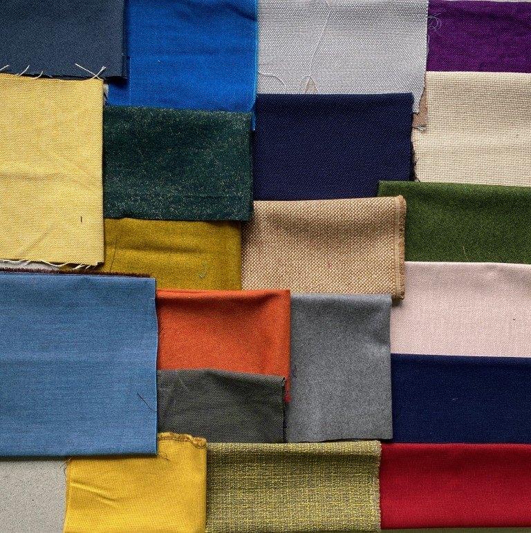 Bundel 20x meubelstoffen Kvadrat De Ploeg Febrik ROHI Camira, Wol, Nieuw, Ophalen of Verzenden, 30 tot 120 cm