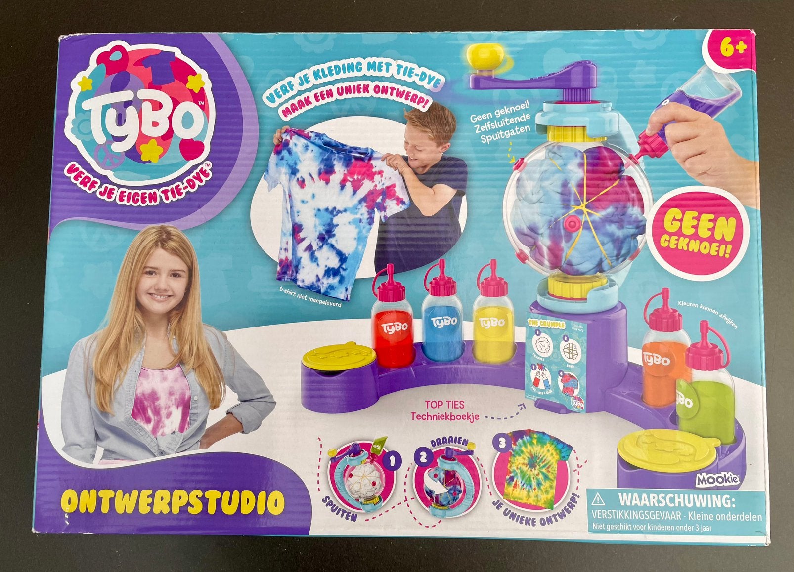 TE KOOP: Tybo verf je eigen tie-dye ontwerpstudio ZGAN, Ophalen of Verzenden, Zo goed als nieuw, Knutselen