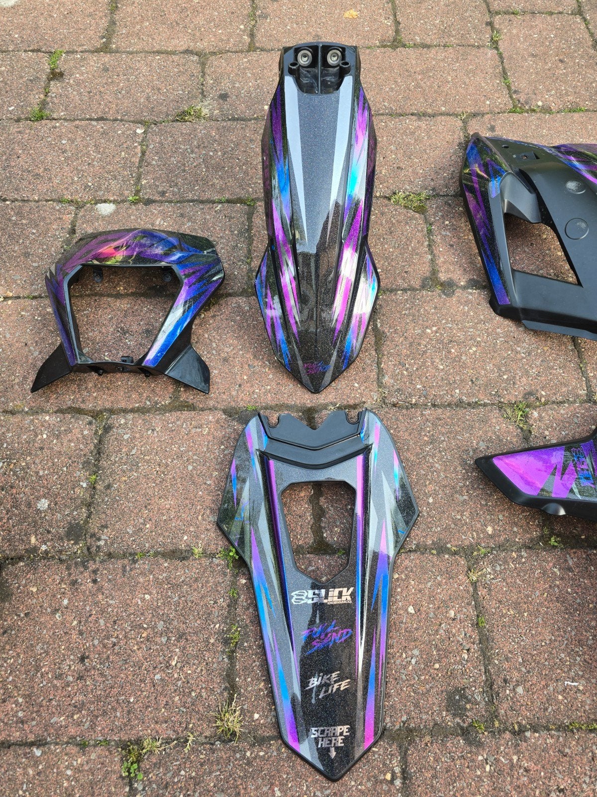 Ktm 690 Smcr Kappenset met graphics, Ophalen, Gebruikt