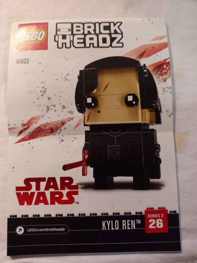 LEGO BrickHeadz 41603 Kylo Ren Star Wars compleet, Ophalen of Verzenden, Zo goed als nieuw, Overige merken