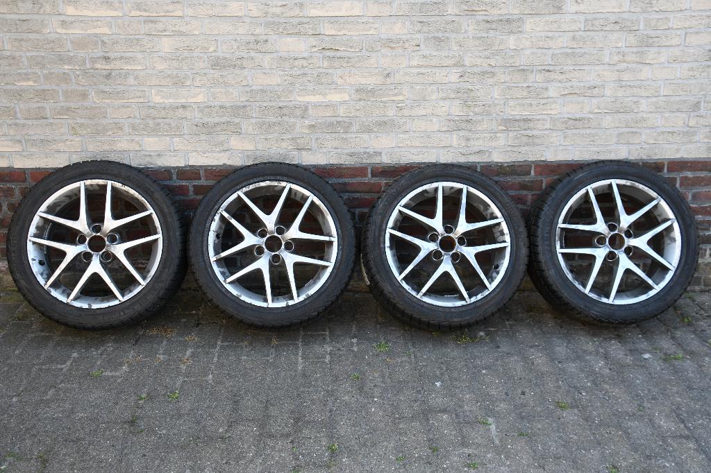 Saab ALU 50 Winterwielen 17 Inch, Ophalen, Gebruikt, Banden en Velgen, 17 inch