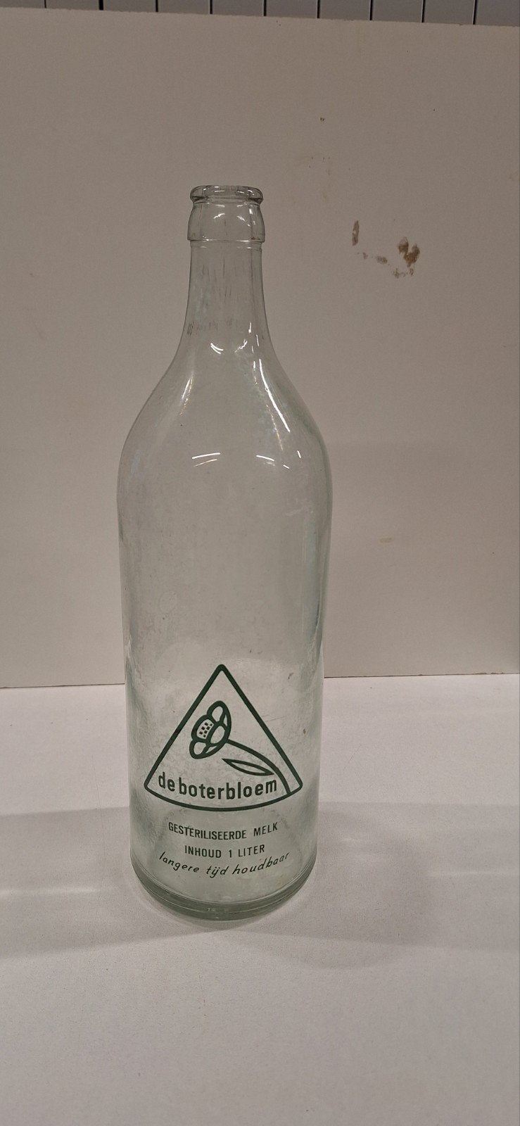 Vintage 'De Boterbloem' melkfles - 1 liter, Verzenden