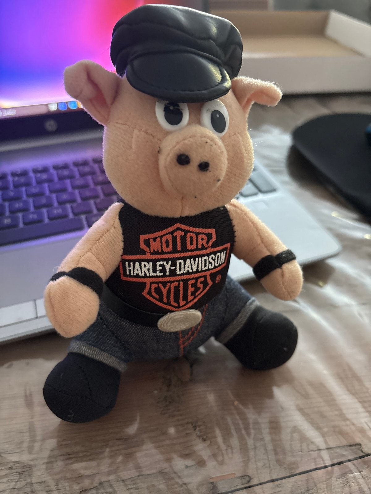 Harley-Davidson "Biker Hog" varkentje uit 1993, Gebruikt, Overige merken, Overige karakters, Overige typen