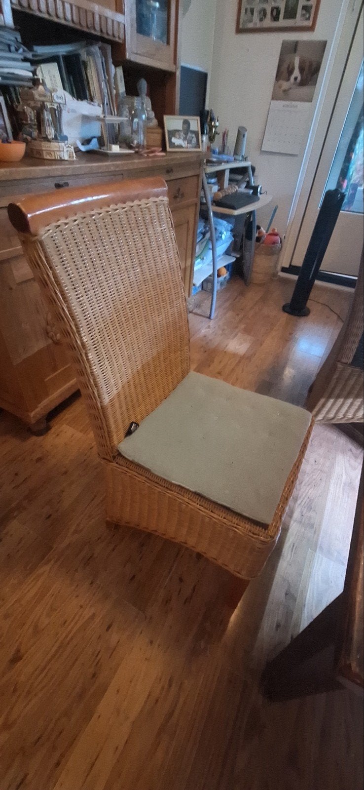 gratis afhalen 4 rotan eetkamerstoelen, Ophalen, Gebruikt, Bruin, Landelijk, Bohemian