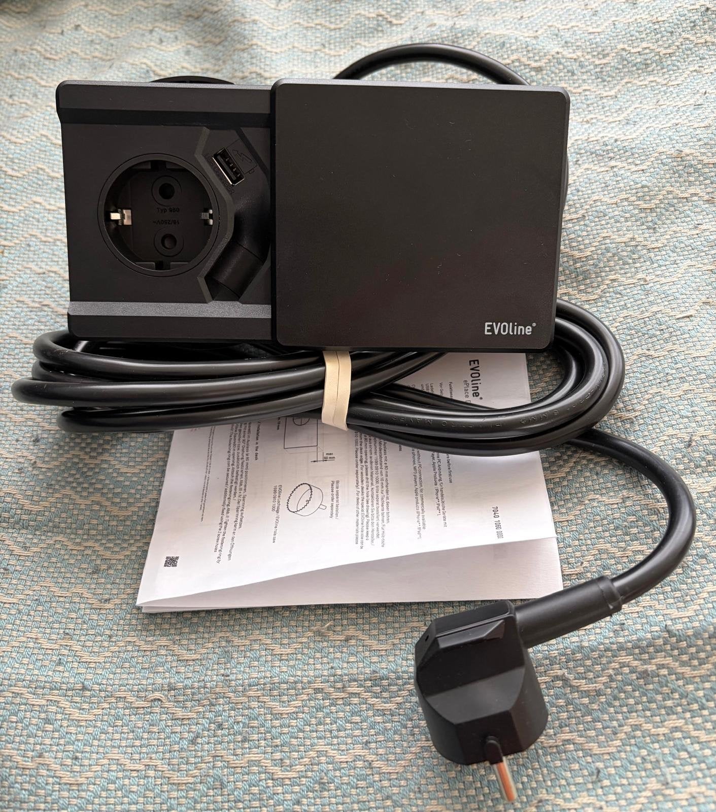 EVOline V-Port Inbouw Stopcontact met USB-oplader, Ophalen, Zo goed als nieuw, Overige merken, Stopcontact