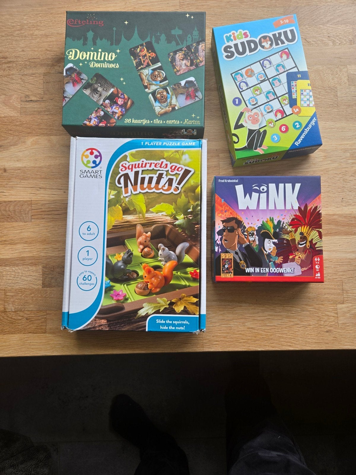 Efteling Domino, Kids Sudoku, Wink, Smart games squirrels, Een of twee spelers, Ophalen of Verzenden, Gebruikt, Efteling, Ravensburger, Smart Games, Fred Krawinkel