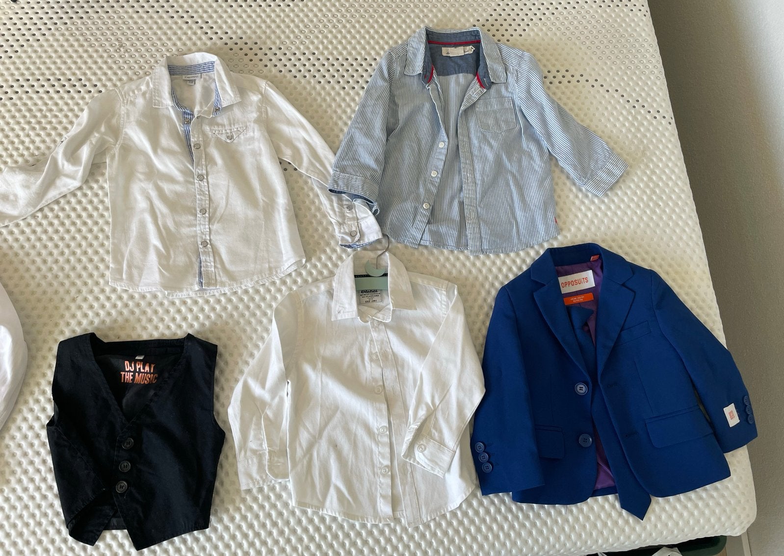 Jongens kledingpakket 92: colbert/blazer, overhemden, gilet, Ophalen of Verzenden, Zo goed als nieuw, Jongen