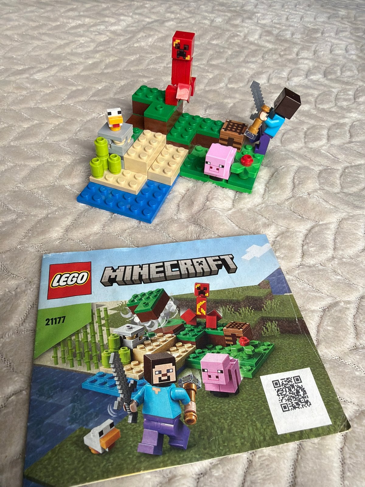 Lego Minecraft 21177 De Creeper Hinderlaag, Minecraft, Lego, Ophalen of Verzenden, Zo goed als nieuw