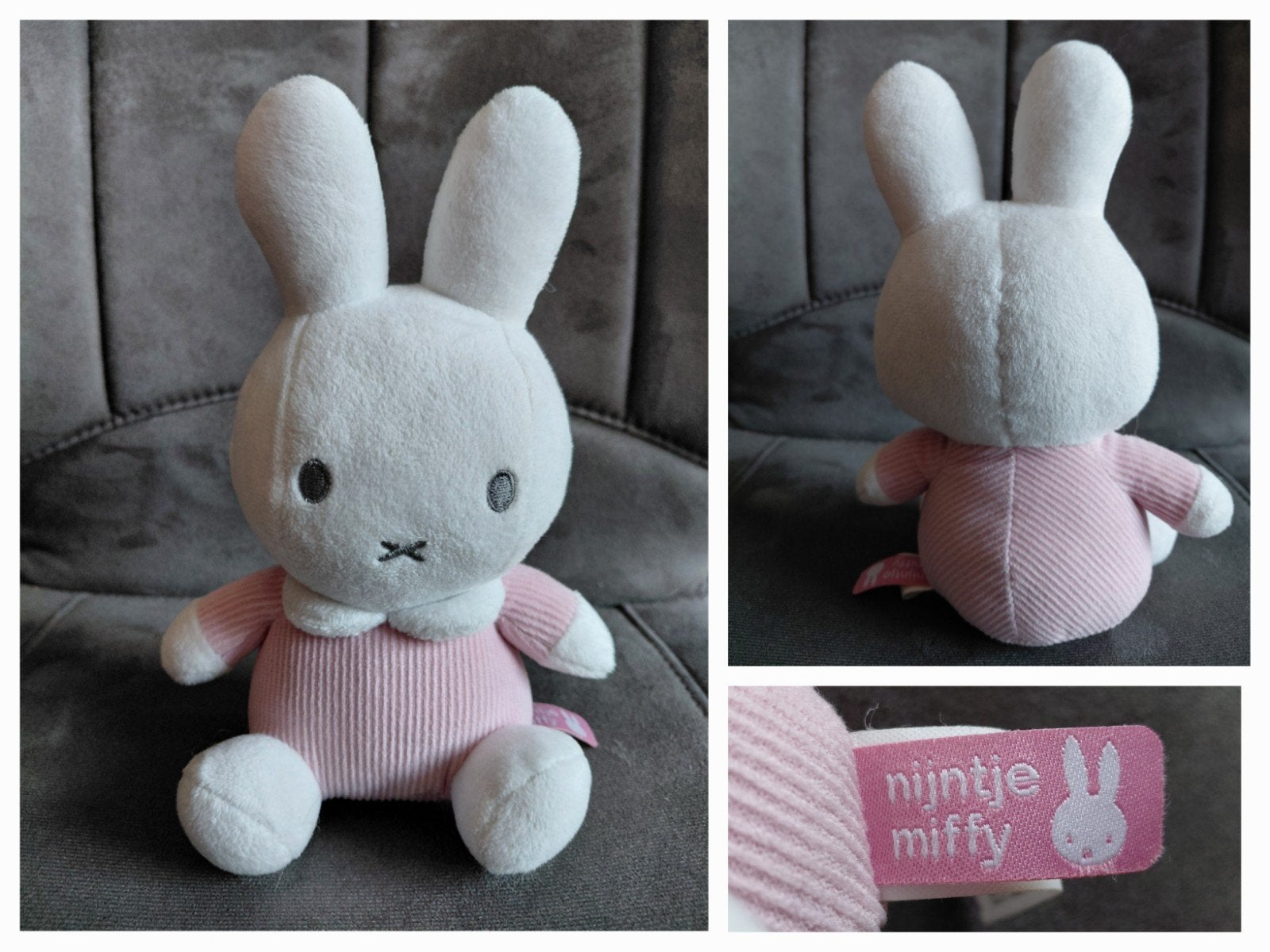Knuffel Nijntje Miffy roze wit 20 cm, Ophalen, Konijn, Nijntje, Zo goed als nieuw