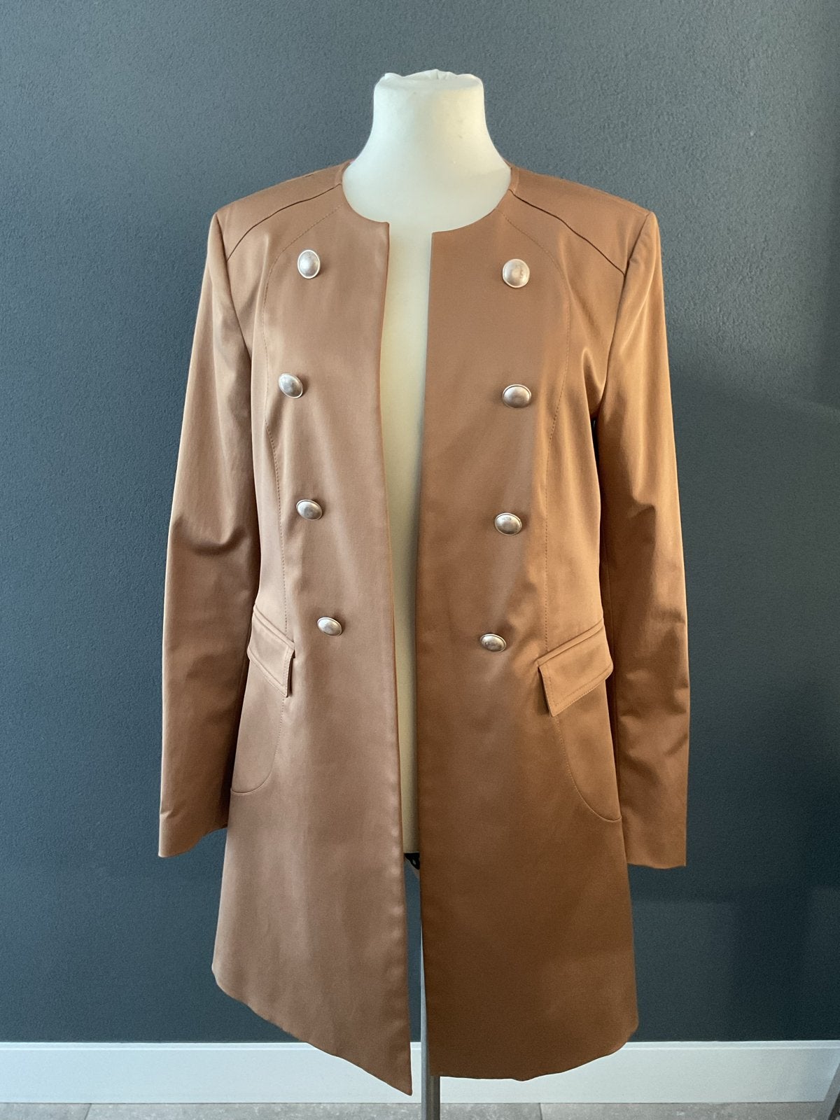 Butch blazer met gouden knopen, Bruin, Verzenden, Maat 42/44 (L), Zo goed als nieuw