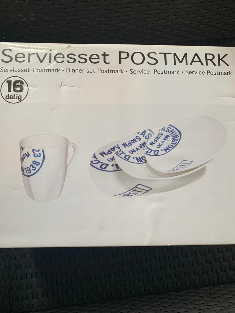 16 delig servies postmark Washington DC, Ophalen, Nieuw, Porselein, Overige stijlen