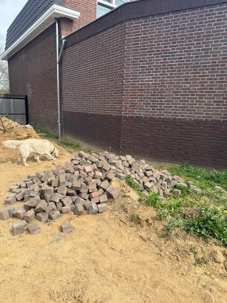 Cobblestones 10x10, Tuin en Terras, Tegels en Klinkers, Ophalen, Gebruikt, Klinkers, 10 m² of meer