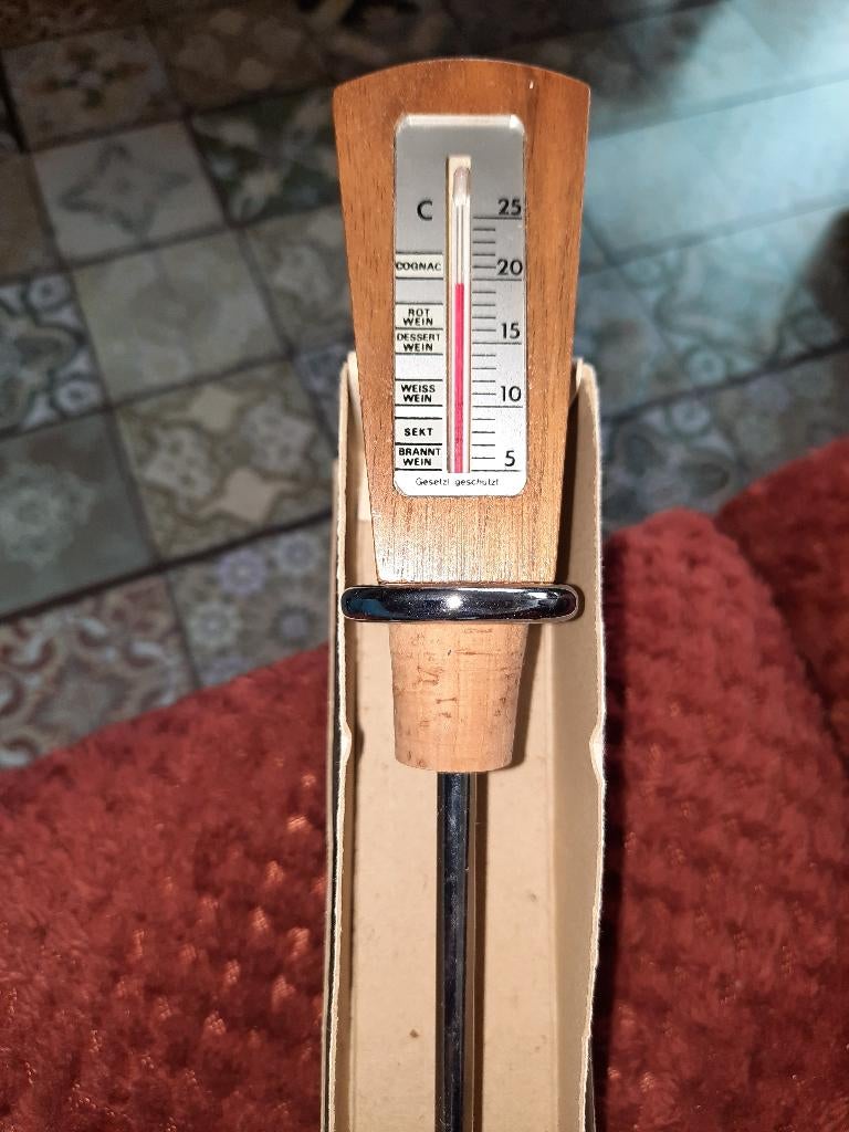 Thermometer wijn vintage, Verzamelen, Ophalen of Verzenden, Gebruikt, Frankrijk, Overige typen