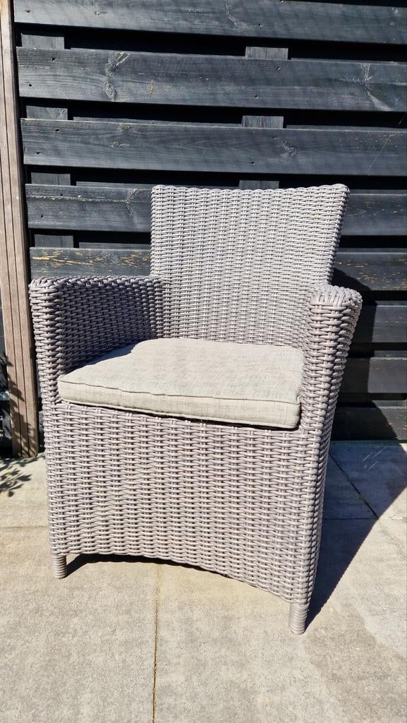4x tuinstoel wicker Bellagio incl. kussens, Ophalen, Zo goed als nieuw, Wicker