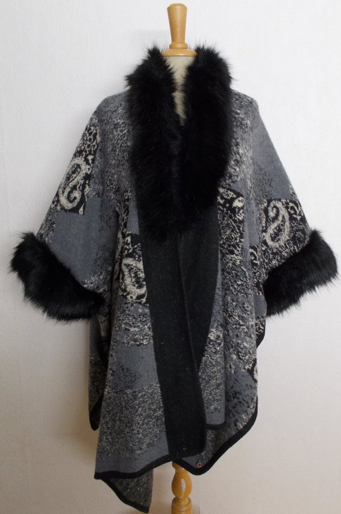 Wol mix cape/poncho/vest van Rino & Pelle! one size/XL, Verzenden, Zo goed als nieuw, Maat 46/48 (XL) of groter, Grijs