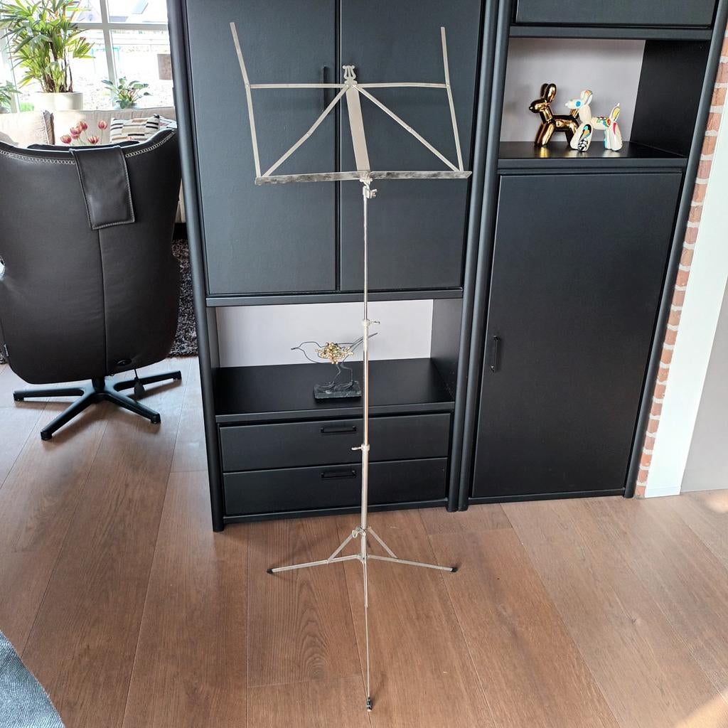 Standaard voor bladmuziek, vintage compact inklapbaar, Ophalen of Verzenden