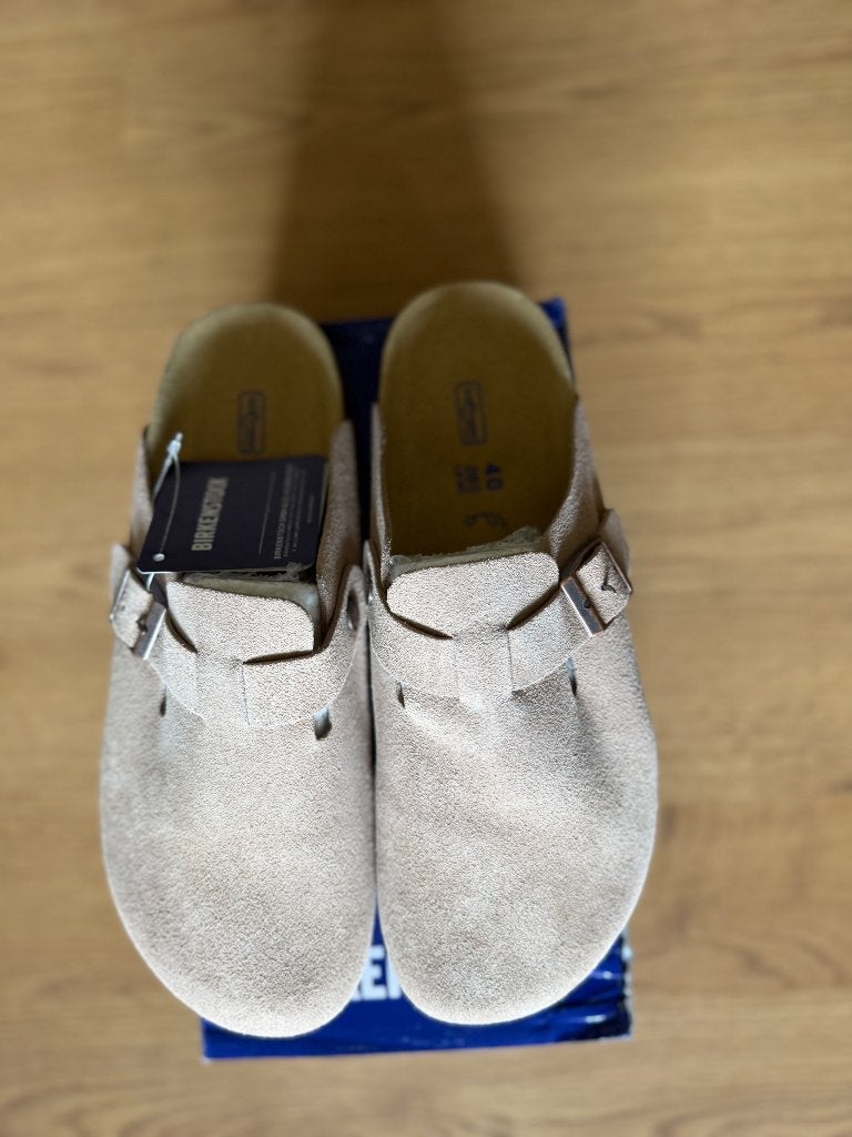 Birkenstock Boston - Maat 40 - Nieuw in doos, Beige, Nieuw, Birkenstock, Sandalen of Muiltjes