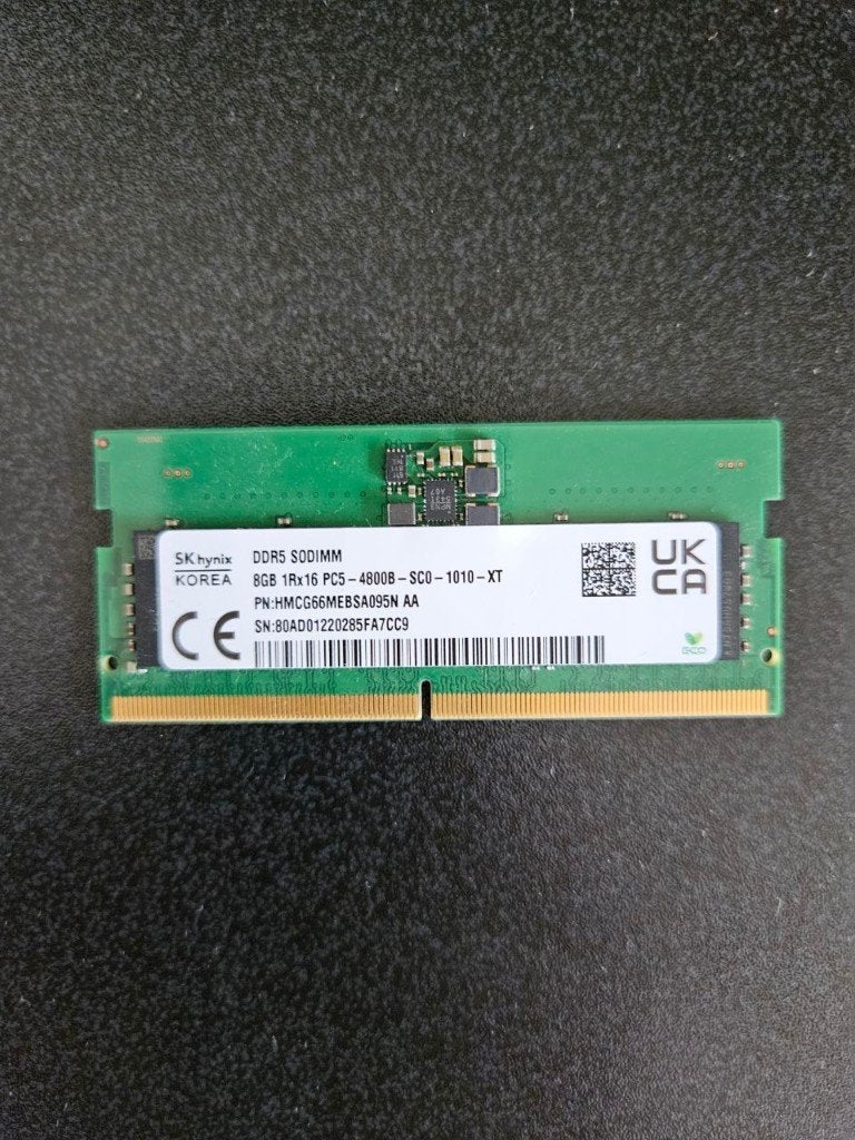 Hynx DDR5 8GB SODIMM 4800Mhz, Computers en Software, RAM geheugen, 8 GB, Ophalen of Verzenden, Zo goed als nieuw, DDR5