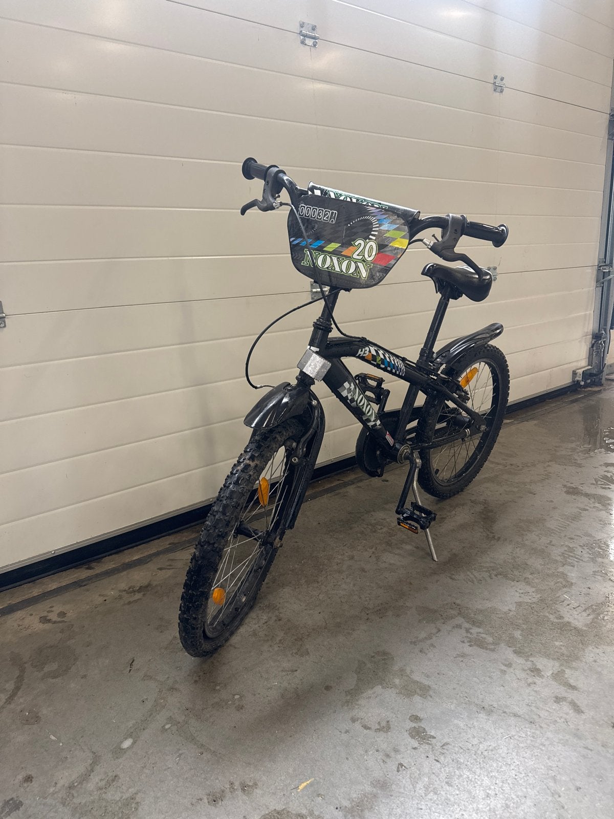 Noxon 20 inch kinderfiets - Zwart, Ophalen, Gebruikt, Velgrem, 16 tot 20 inch