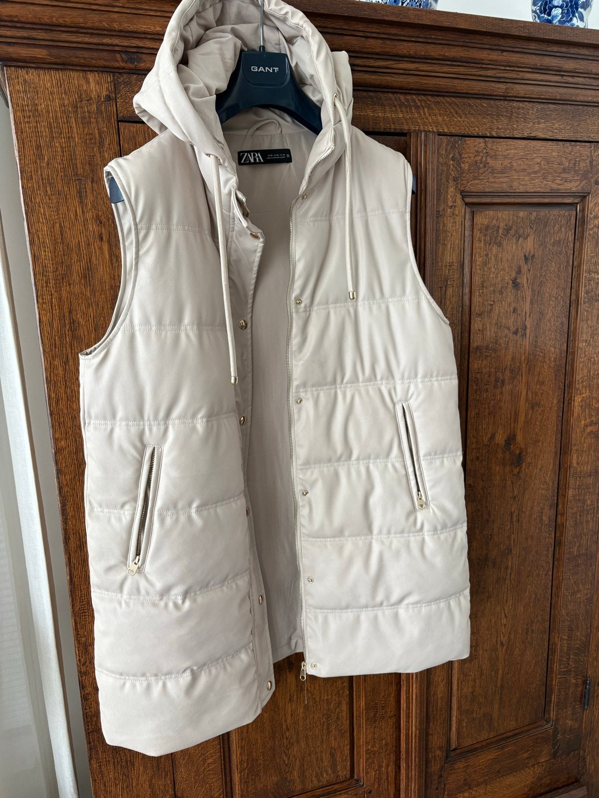ZARA bodywarmer ecru maat XL, Ophalen of Verzenden, Zo goed als nieuw, Maat 46/48 (XL) of groter, Beige