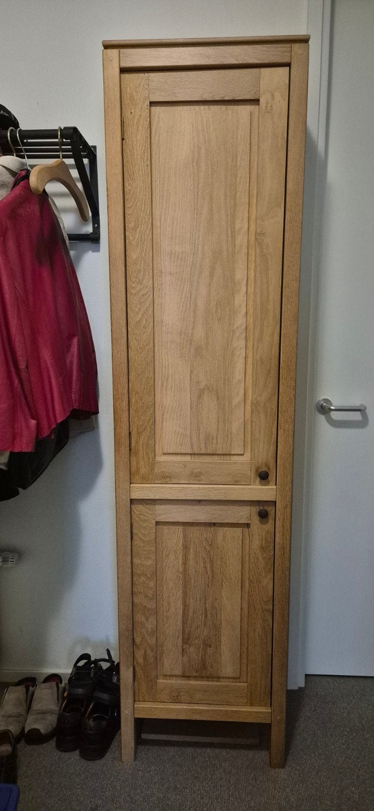 Pilat & Pilat Meubels - Eikenhouten Kasten en Boekenkast, Ophalen, 200 cm of meer, Eikenhout, Met lade(s)