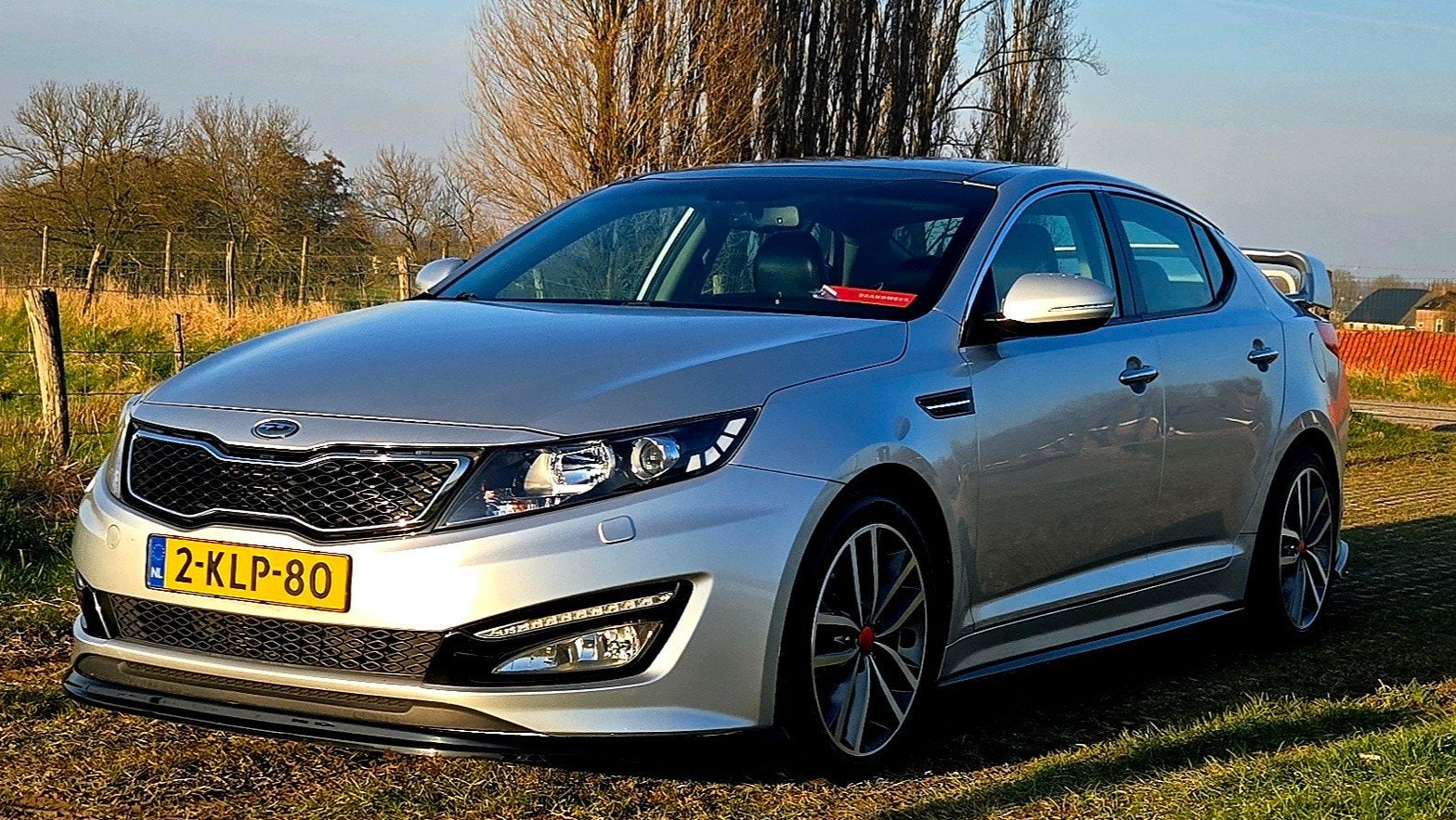 Kia Optima 2.0 CWT Hybrid 110KW 2013 Grijs, Auto's, Kia, 4 cilinders, Optima, Origineel Nederlands, Sedan