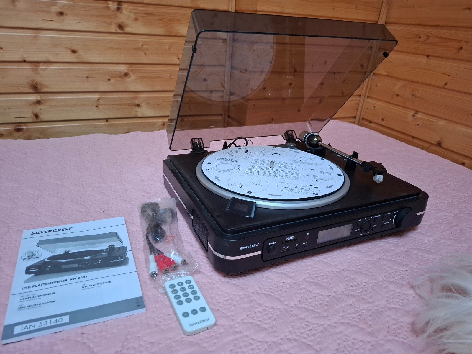 SilverCrest USB Platenspeler KH 2431 met afstandsbediening, Overige merken, Ophalen of Verzenden, Zo goed als nieuw, USB-aansluiting