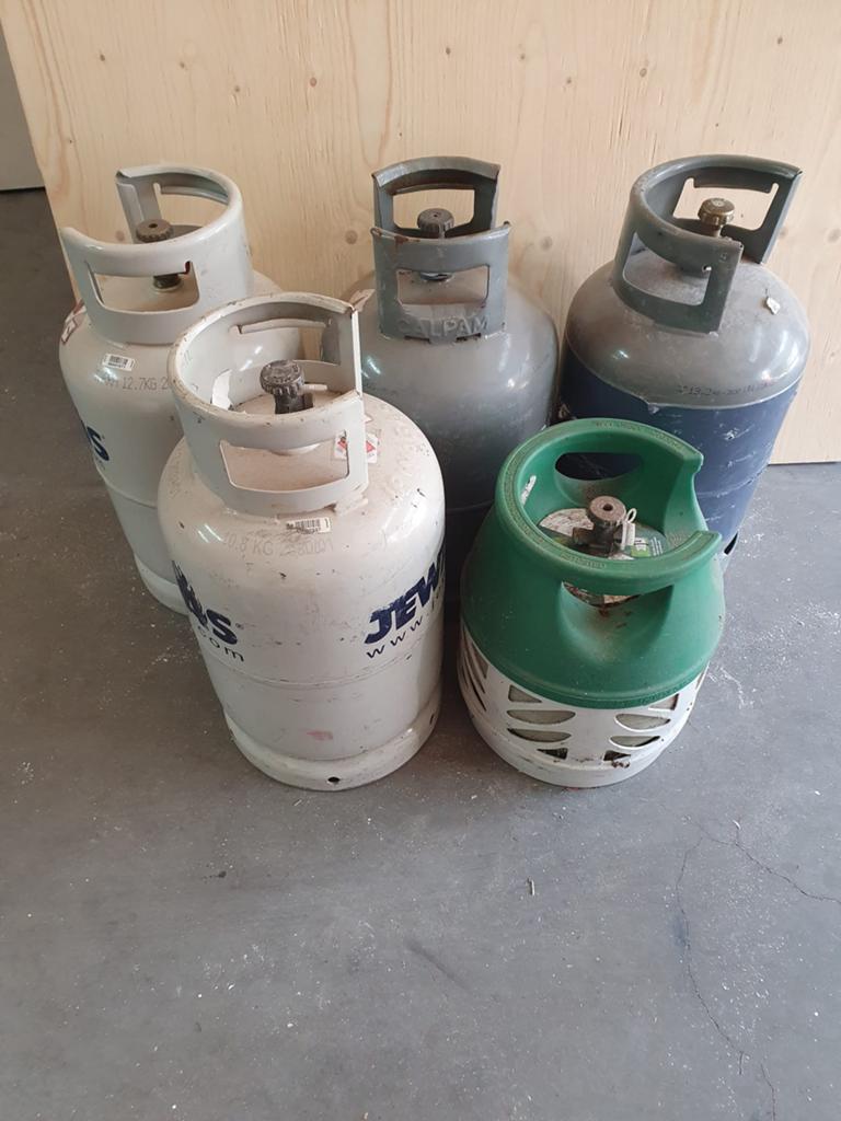 Diverse gasflessen te koop, Tuin en Terras, Vuurkorven, Gebruikt, Ophalen