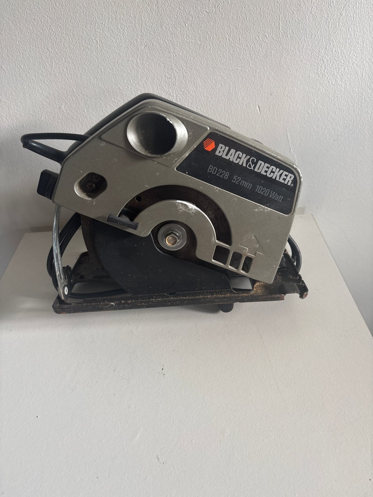 Black & Decker Cirkelzaag BD228 1020W 52mm, Gebruikt, Cirkelzaag, 600 tot 1200 watt, Ophalen of Verzenden