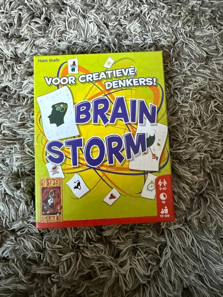 Brainstorm: Het creatieve denkspel - Zo goed als nieuw, Drie of vier spelers, Ophalen of Verzenden, Zo goed als nieuw