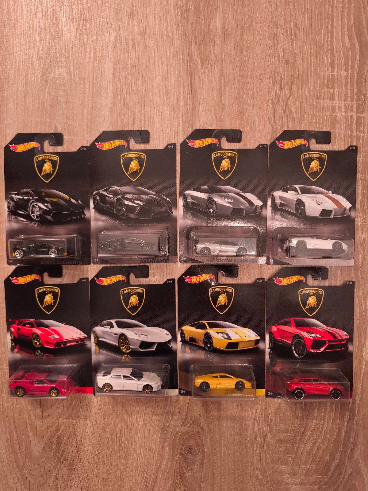 Hot Wheels Lamborghini Collectie - 8 stuks, Hobby en Vrije tijd, Ophalen of Verzenden, Zo goed als nieuw, Auto