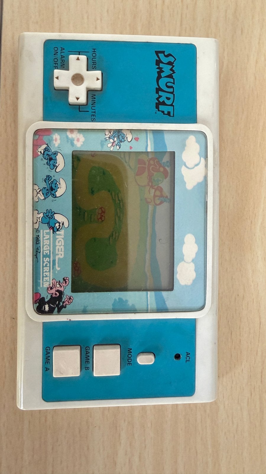 Vintage Smurfen Tiger Electronics handheld game, Ophalen of Verzenden, Overige merken, Gebruikt