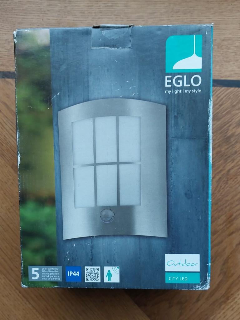 EGLO City LED Buiten Wandlamp met Bewegingssensor, Staal, Led, Minder dan 50 watt, Wandlamp