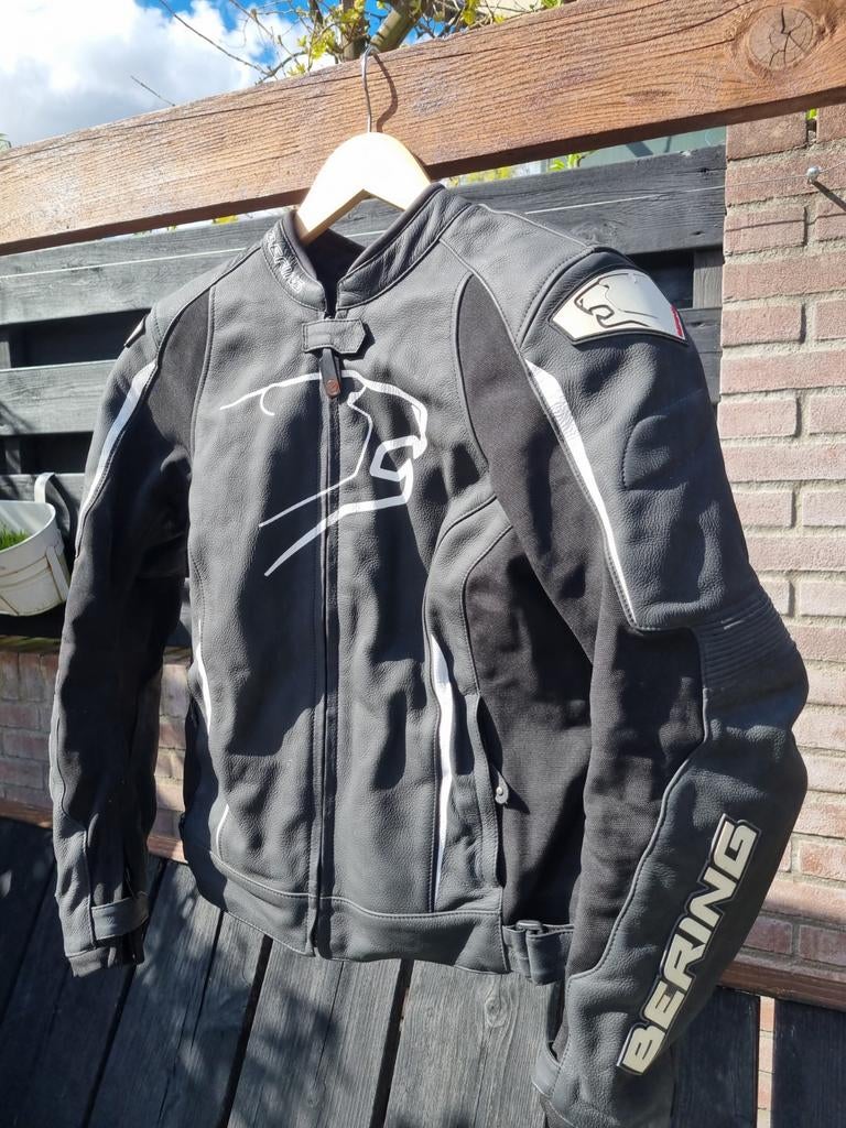 Bering motorjas leer zwart - maat T1 S/M Dames, Jas | leer, Ophalen of Verzenden, Bering, Dames