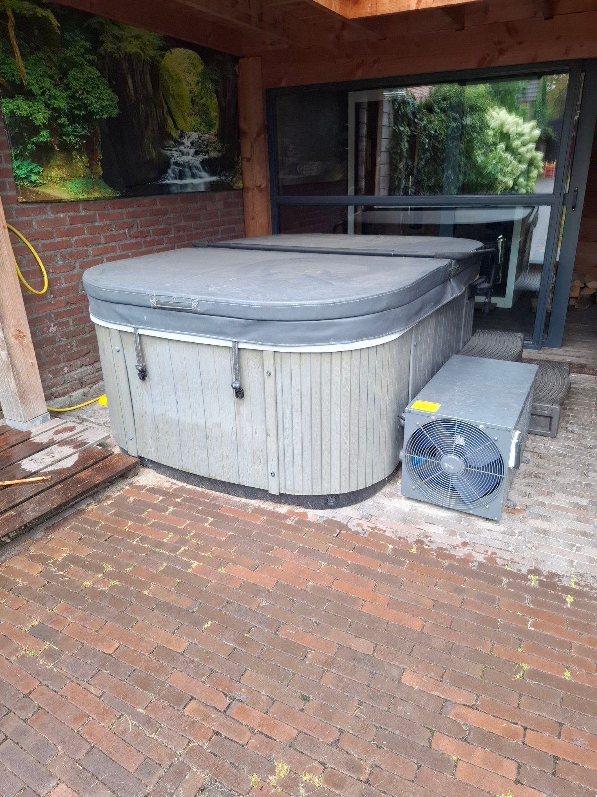 Luxe Jacuzzi met warmtepomp en accessoires, Gebruikt, Minder dan 80 cm, Ophalen of Verzenden, Minder dan 200 cm