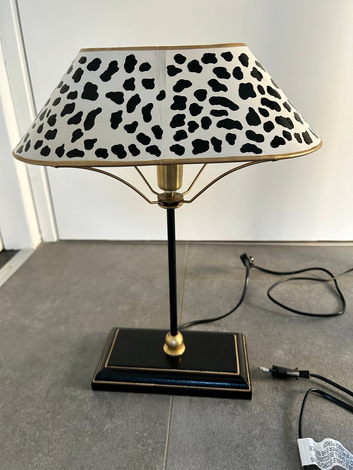 Tafellamp met luipaard print - G&C Interiors, Ophalen, Overige merken, Meerkleurig, Zo goed als nieuw