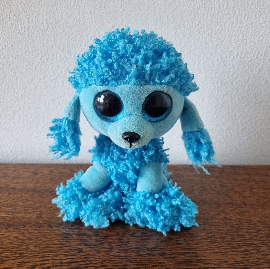 Ty Beanie mandy blue poodle dog knuffel hond poedel, Ophalen of Verzenden, Zo goed als nieuw, Hond